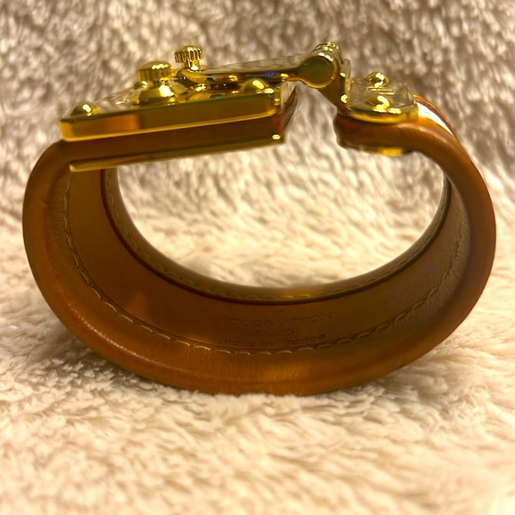 LOUIS VUITTON X TAKASHI MURAKAMI Leather Cuff Bracelet Unisex - Picture 3 of 13